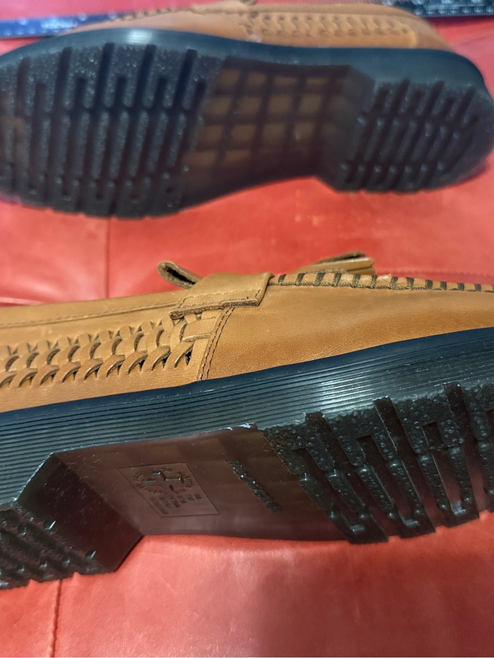 Dr. Martans ADRIAN WOVEN LEATHER TASSEL LOAFERS size 10 - Picture 6 of 8